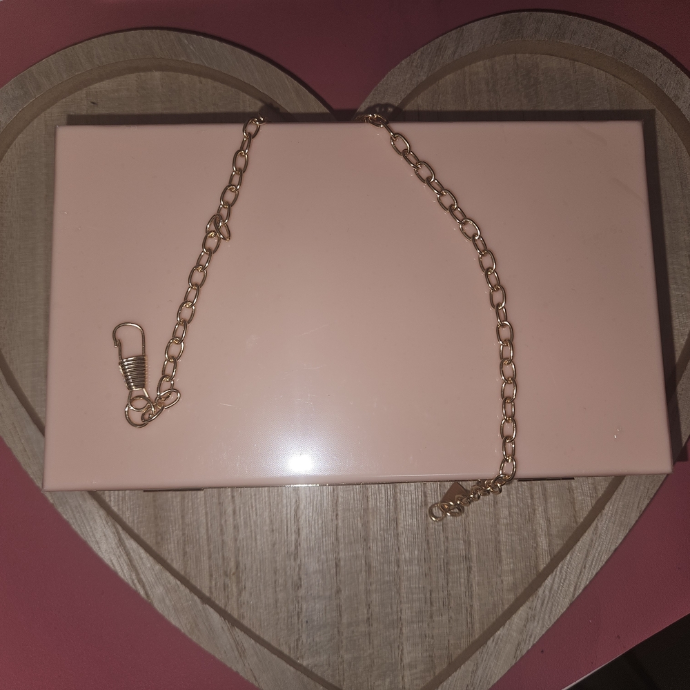 Pink And Gold Acrylic Clutch